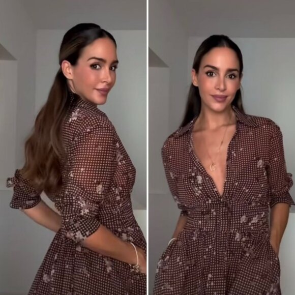 ZARA PRINTED SHIRT DRESS - Picture 3 of 9